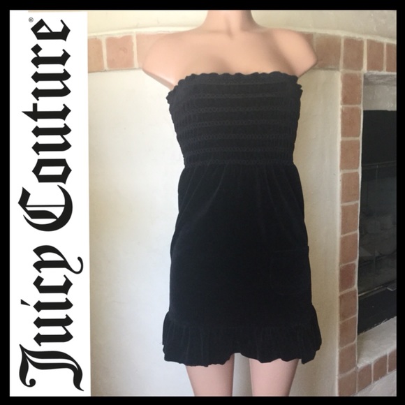 Nwot Juicy Couture Velour Strapless 